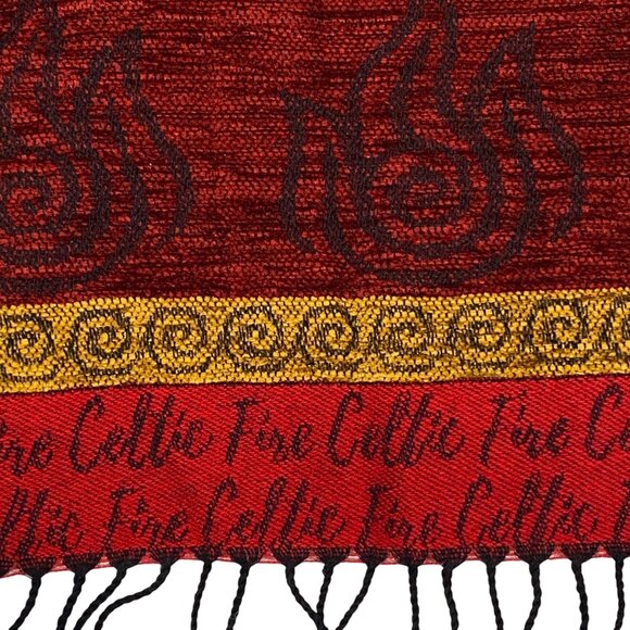 NWT Celtic Fire Aran Sweater Market Wool blend Scarf spell out unisex colorful - Picture 2 of 9